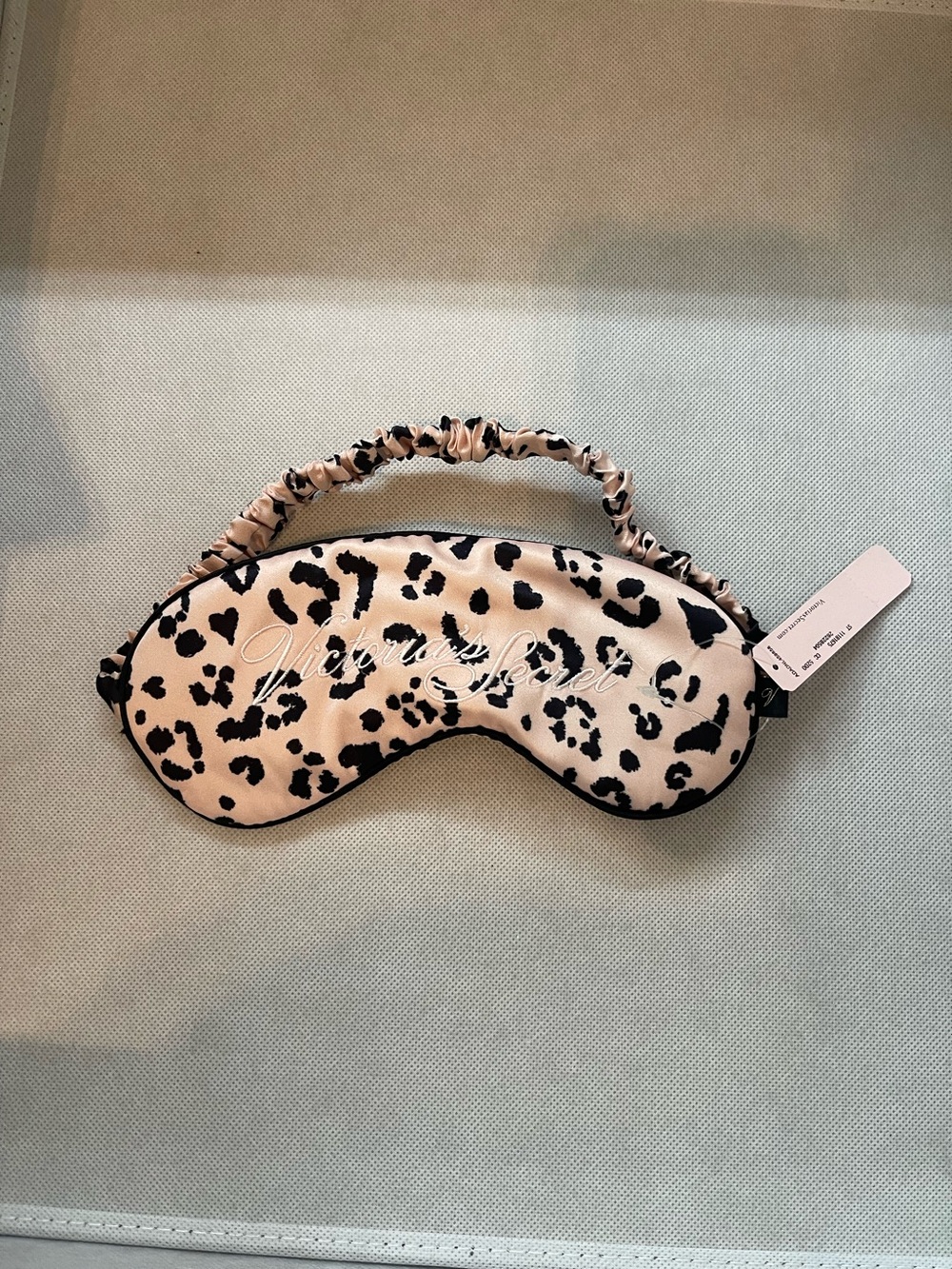 Victoria's Secret Pink and Black Leopard Satin Sleep Mask